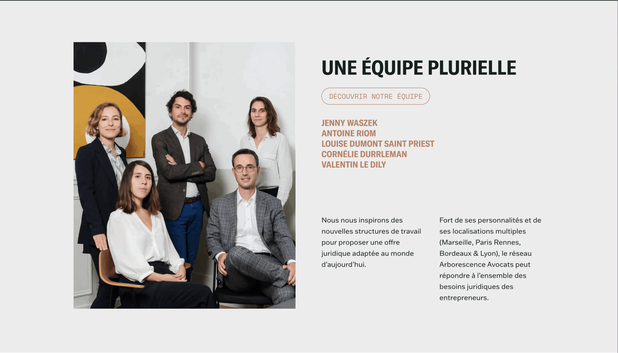 L'équipe Arborescence Avocats