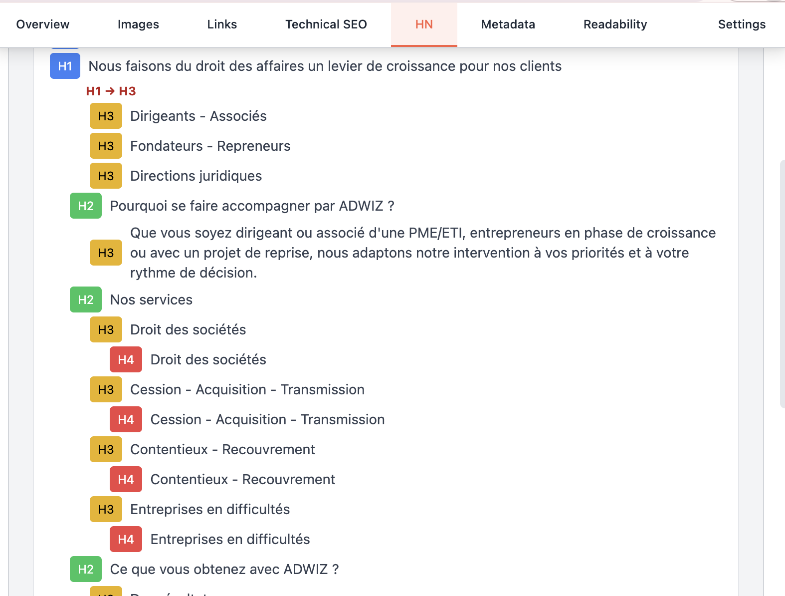 Structure de maillage optimisée