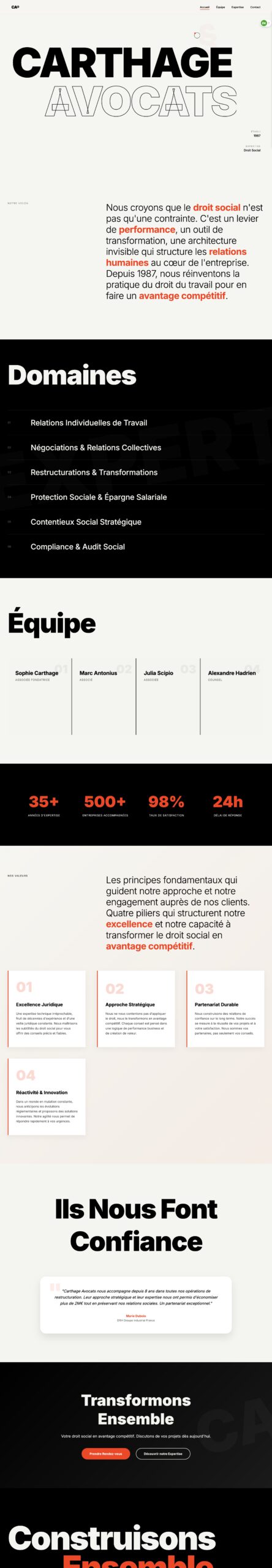 Site Carthage Avocats - Droit Social