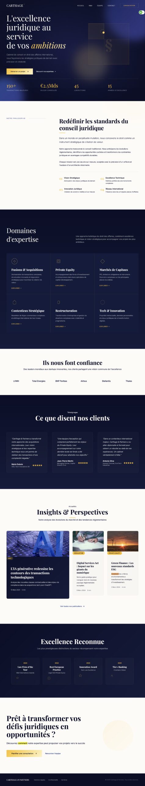 Site Carthage & Partners - Excellence Juridique