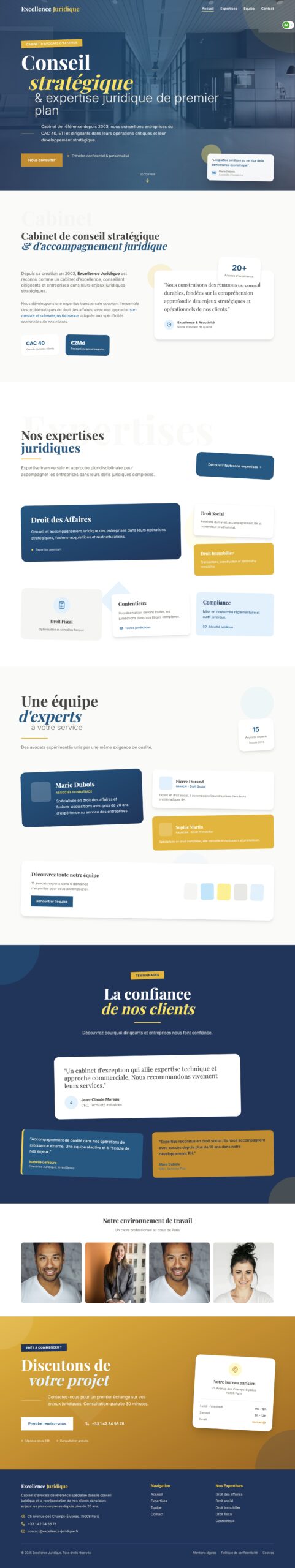 Site Excellence Juridique - Avocats d'affaires Paris